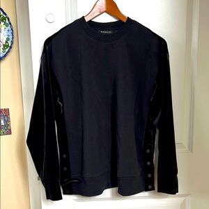 Athleta Black Sweatshirt with velvety sleeves S